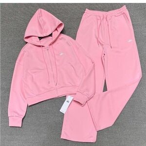 ALO Yoga Pink Hoodie & Sweatpants Set